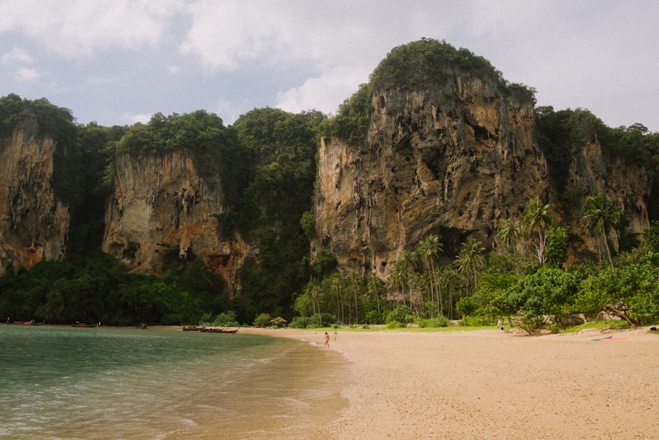 Explore the breathtaking cliffs and sandy beach of Ton Sai, Krabi.