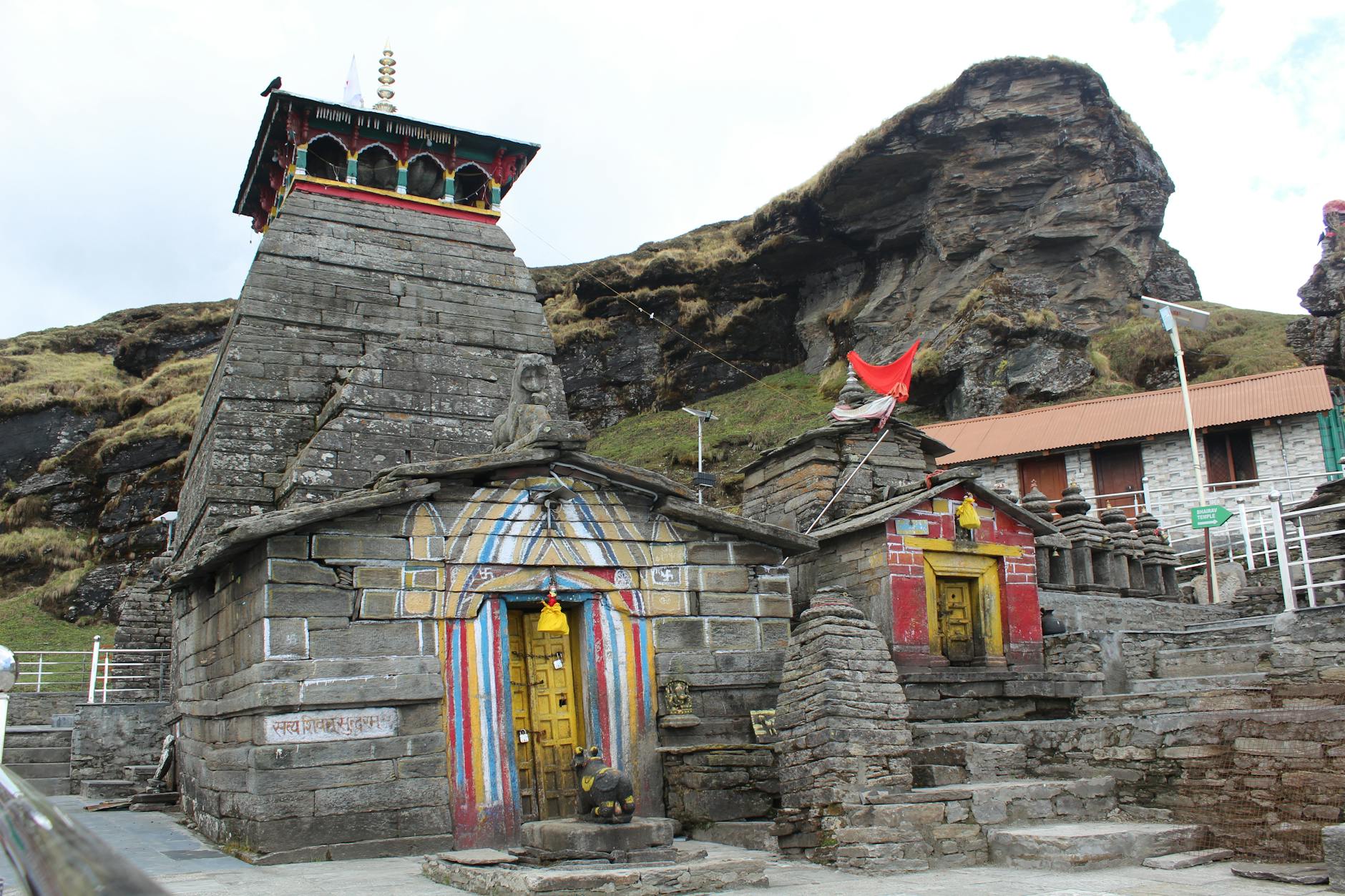 Tungnath Temple in Rudraprayag, India offers beautiful views with its ancient architecture.