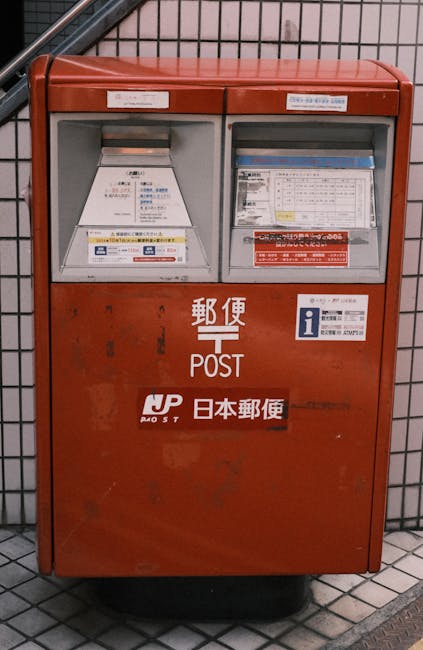 Rusted Meiji-era post box on a misty Tohoku trail—still collecting letters after 140 years.